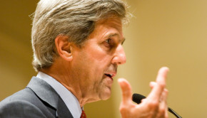 John Kerry, US Senator from Massachusetts, speaks in 2005.