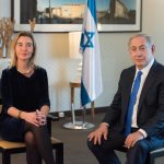 Benjamin Netanyahu, on the right, and Federica Mogherini