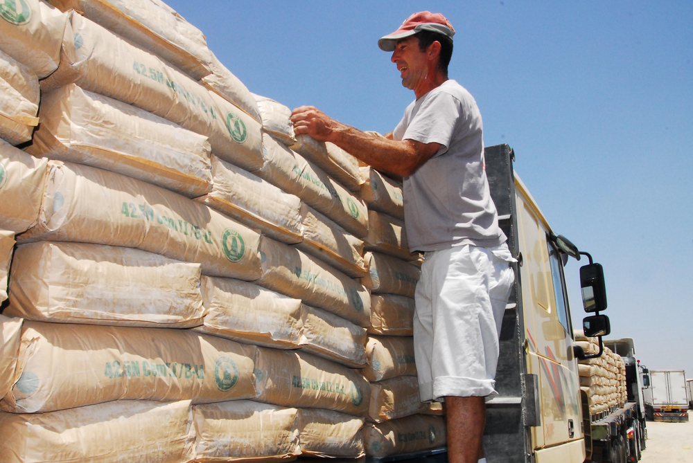Supplies being prepared for shipment into Gaza (ChameleonsEye via Shutterstock)